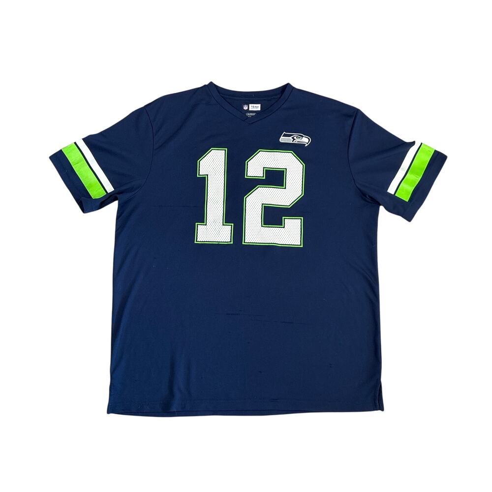 NFL team apparel Seattle Seahawks 12 Fan thrashed jersey shirt XL women’s